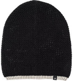 Черная шапка мелкой вязки Marc Opolo
