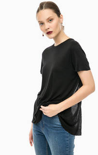 Черная футболка с разрезом сзади Cheap Monday