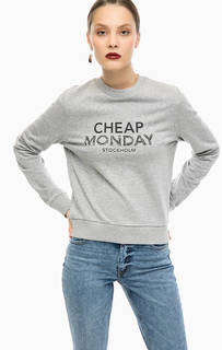 Серый свитшот с принтом Cheap Monday