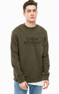 Свитшот цвета хаки с принтом Cheap Monday