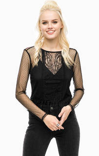 Черная кружевная блуза Glamorous