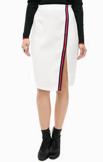 Белая юбка с высоким разрезом Glamorous