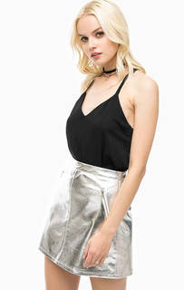 Черный топ свободного кроя Glamorous