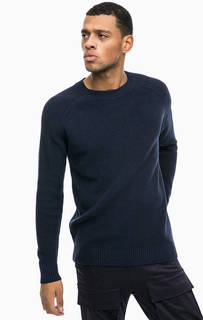 Синий хлопковый джемпер с круглым вырезом G Star RAW