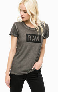 Серая футболка с короткими рукавами G Star RAW