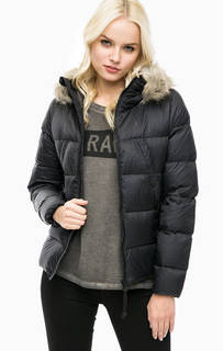 Короткий демисезонный пуховик с меховой отделкой G Star RAW