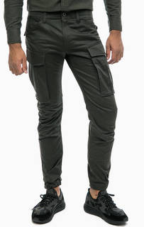 Хлопковые брюки карго цвета хаки G Star RAW
