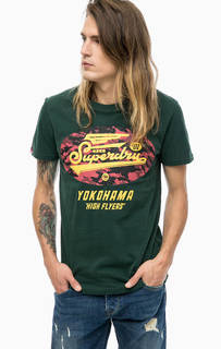 Хлопковая футболка с принтом Superdry
