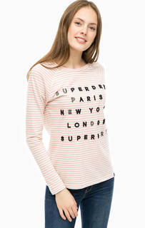 Хлопковая футболка в полоску Superdry