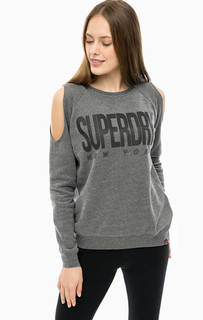 Серый свитшот с принтом Superdry