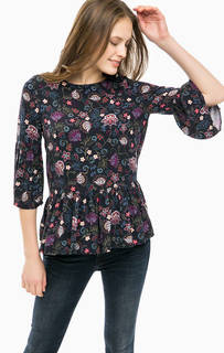 Разноцветная блуза с оборками по низу Mavi