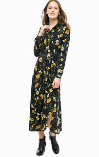 Длинное платье-рубашка с цветочным принтом Mavi