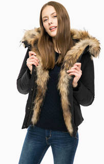 Короткий пуховик Ws Military Bomber с меховой отделкой Woolrich