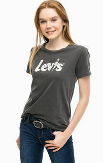 Серая футболка из хлопка с принтом Levis®