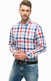 Хлопковая рубашка в клетку U.S. Polo Assn.