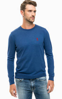 Хлопковый джемпер синего цвета U.S. Polo Assn.