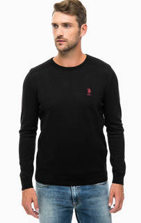 Хлопковый джемпер черного цвета U.S. Polo Assn.