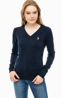Джемпер из хлопка с треугольным вырезом U.S. Polo Assn.