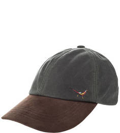 Хлопковая бейсболка цвета хаки Barbour