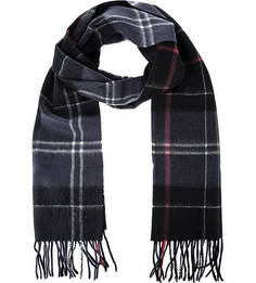 Синий кашемировый шарф в клетку Barbour