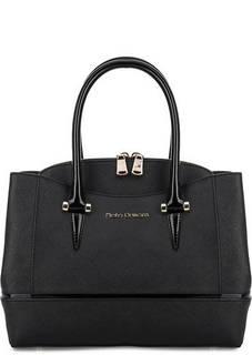 Черная кожаная сумка с короткими ручками Fiato Dream