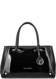 Черная кожаная сумка с двумя отделами Fiato Dream