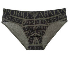 Хлопковые трусы-брифы в полоску Emporio Armani
