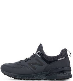Синие кроссовки с текстильными вставками New Balance
