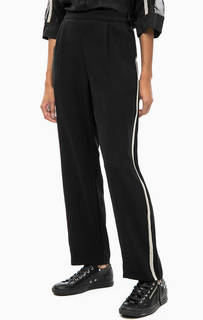 Черные укороченные брюки с декором Religion