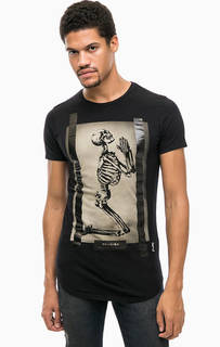 Черная хлопковая футболка с принтом Religion