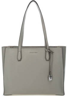 Серая кожаная сумка на молнии Michael Michael Kors