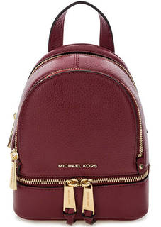 Маленький бордовый рюкзак из натуральной кожи Michael Michael Kors