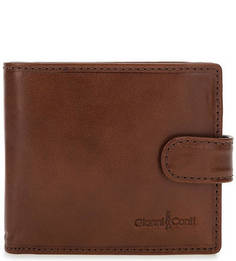 Коричневое портмоне с тремя отделами для купюр Gianni Conti