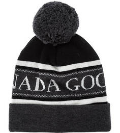 Шерстяная шапка с логотипом бренда Canada Goose