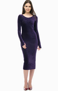 Фиолетовое платье прямого кроя Pinko