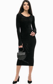 Черное платье прямого кроя Pinko