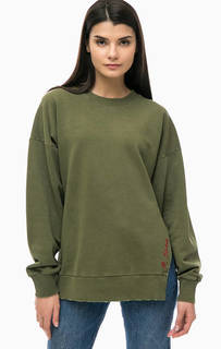 Свитшот с потертостями и разрезом сбоку Pinko