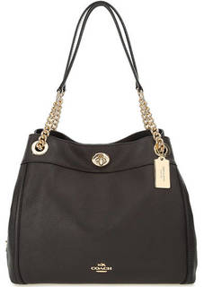 Кожаная сумка с двумя отделами Coach
