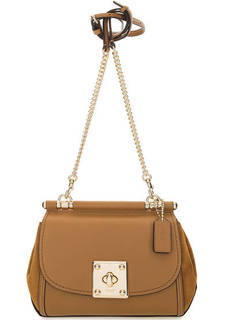 Кожаная сумка с откидным клапаном Coach
