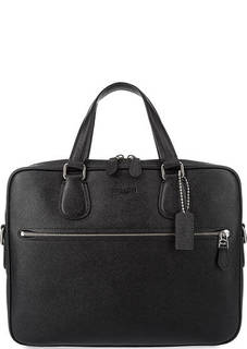 Кожаная сумка с широким плечевым ремнем Coach