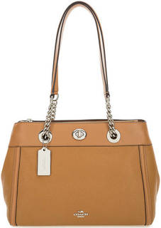 Кожаная сумка с длинными ручками Coach