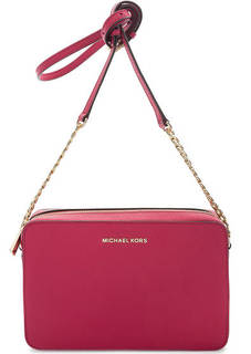 Сумка из сафьяновой кожи цвета фуксии Michael Michael Kors