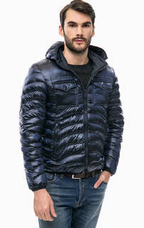 Короткий стеганый пуховик на молнии Gas