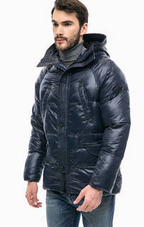 Синий демисезонный пуховик Gas