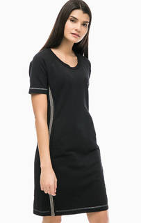 Черное платье-свитшот с карманами Liu Jo Sport