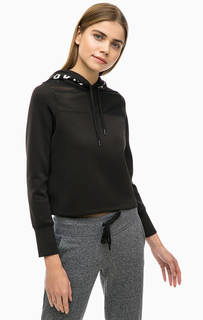 Черная толстовка с сетчатой вставкой Dkny