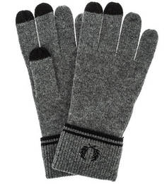 Шерстяные перчатки серого цвета Fred Perry