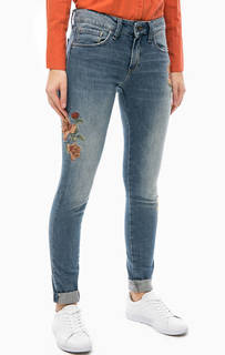 Джинсы скинни с цветочной вышивкой Mavi