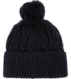 Синяя вязаная шапка с помпоном Scotch&Soda