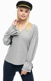 Серый джемпер с глубоким вырезом Scotch&Soda